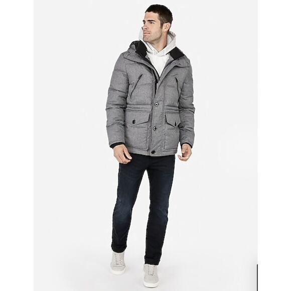 NEW NWT $198 Hooded Water-resistant Tech Parka Gray Full Zip Coat SZ XXL MENS - Picture 4 of 4